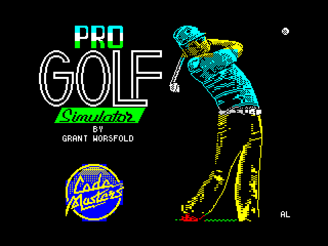 Golf title screen for ZX Spectrum